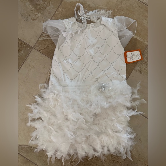 Pottery Barn Kids White Roaring 20’s Era Flapper Dress Costume 7-8 - Picture 2 of 11